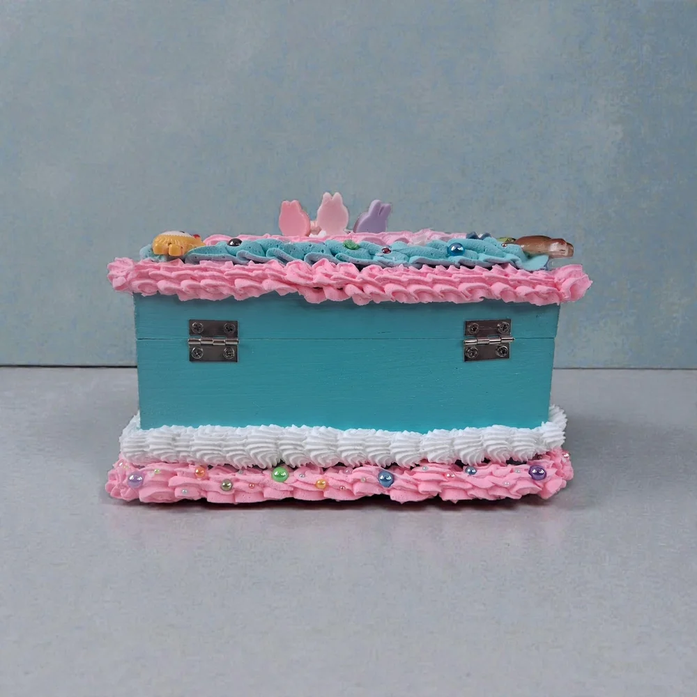 Handmade Pastel Labubu Cake - Inspired Jewelry Box